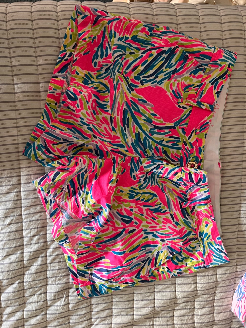 Lilly Pulitzer Neon Pink Multi-Print Mini Skirt